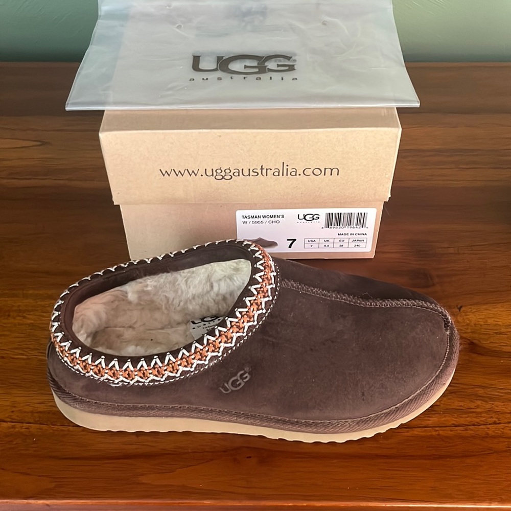 UGG Tasman Chocolate Women’s 7 worn once.